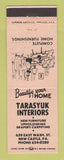 Matchbook Cover - Tarasyuk Interiors Furniture New Castle PA