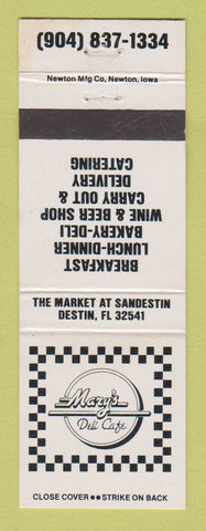 Matchbook Cover - Mary's Deli Cafe Destin FL