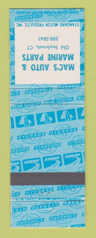 Matchbook Cover - Mac's Auto Marine Parts Standard Champ Old Saybrook CT
