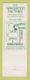Matchbook Cover - Spaghetti Factory Orlando FL