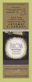 Matchbook Cover - Bulova Watches Luckey's Jewelry Houma LA