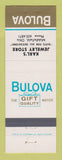Matchbook Cover - Bulova Watches Karl's Jewelry Middlefield OH