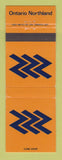 Matchbook Cover - Ontario Northland Railroad