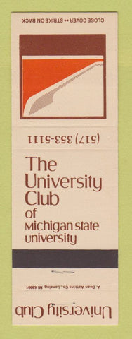 Matchbook Cover - University Club of Michigan State University East Lansing MI