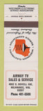 Matchbook Cover - Airway TV Sales Service Milwaukee WI