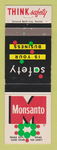 Matchbook Cover - Monsanto Safety Texas City TX WEAR