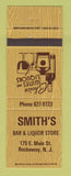 Matchbook Cover - Smith's Bar Liquor Store Rockaway NJ