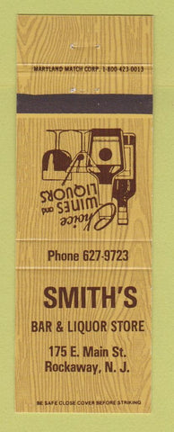 Matchbook Cover - Smith's Bar Liquor Store Rockaway NJ