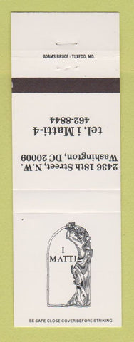 Matchbook Cover - I Matti Washington DC girlie