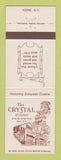 Matchbook Cover - Crystal Restaurant Keene NH
