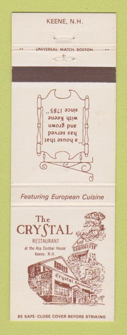 Matchbook Cover - Crystal Restaurant Keene NH