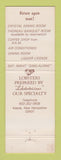 Matchbook Cover - Crystal Restaurant Keene NH