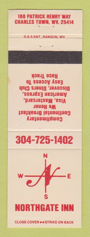 Matchbook Cover - Northgate Inn Charles Town WV