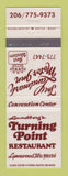 Matchbook Cover - Lundberg's Turning Point Restaurant Lynnwood WA Best Western