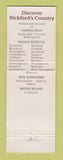 Matchbook Cover - Bickford's Country Restaurants CT MA NH RI