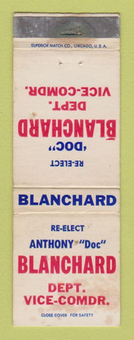 Matchbook Cover - Doc Blanchard Dept Vice Commander Election WORN