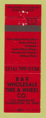 Matchbook Cover - B&B Wholesale Tire Wheel Youngstown OH