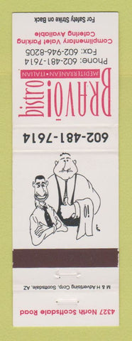 Matchbook Cover - Bravo Bistro Italian Restaurant Scottsdale AZ