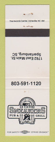 Matchbook Cover - Sneakers Pub Grill Spartanburg SC