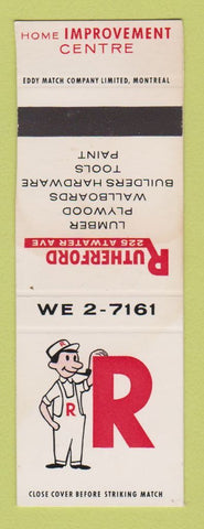 Matchbook Cover - Rutherford Home Improvement Centre Canada STAINED SAMPLE