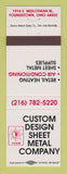 Matchbook Cover - CDSM Custom Design Sheet Metal Youngstown OH