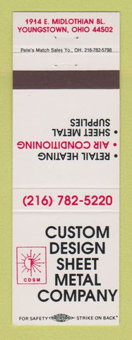 Matchbook Cover - CDSM Custom Design Sheet Metal Youngstown OH