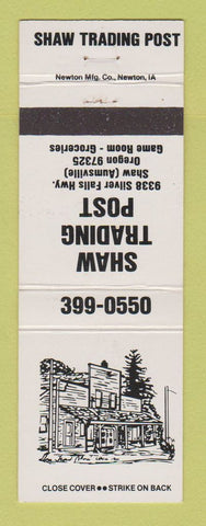 Matchbook Cover - Shaw Trading Post Shaw Aumsville OR