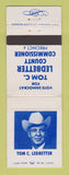 Matchbook Cover - Tom Ledbetter County Commissioner Election WEAR
