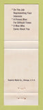 Matchbook Cover - Clement Zablocki Congress Election Milwaukee WI WEAR