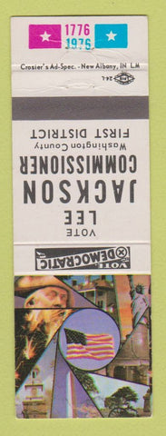 Matchbook Cover - Lee Jackson Commissioner Electon Washington County