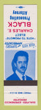 Matchbook Cover - Charles Black Prosecuting Attorney Election