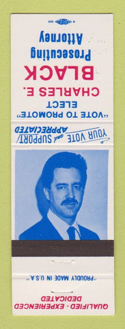 Matchbook Cover - Charles Black Prosecuting Attorney Election