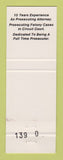 Matchbook Cover - Charles Black Prosecuting Attorney Election