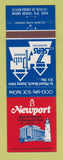 Matchbook Cover - Newport Beach Resort Racquet Club Miami Beach FL