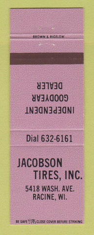 Matchbook Cover - Jacobson Tires Goodyear Racine WI LAVENDER