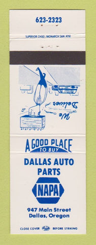 Matchbook Cover - NAPA Auto PARts Dallas OR