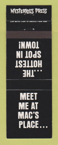 Matchbook Cover - Twilight at Mac's Place Book Mysterious Press Ross Thomas'