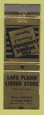 Matchbook Cover - Lake Placid Liquor Store NY
