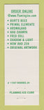 Matchbook Cover - Flaming Ice Club Boardman OH Jewelry Essential Oils