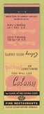 Matchbook Cover - Colony Hotel Courts Nashville TN Columbus GA
