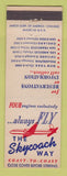Matchbook Cover - The Skycoach Way Airline