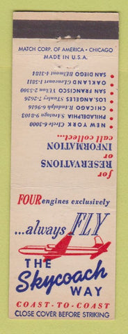 Matchbook Cover - The Skycoach Way Airline