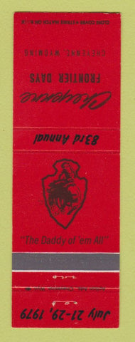 Matchbook Cover - Cheyenne Frontier Days WY 1979