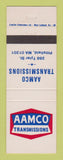 Matchbook Cover - AAMCO Transmissions Pittsfield MA