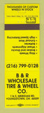 Matchbook Cover - B&B Wholesale Tire Wheel Youngstown OH