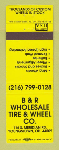 Matchbook Cover - B&B Wholesale Tire Wheel Youngstown OH