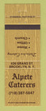 Matchbook Cover - Alpete Catering Brooklyn NY