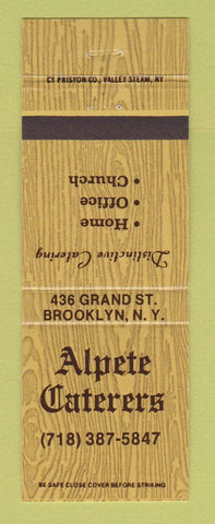Matchbook Cover - Alpete Catering Brooklyn NY