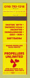 Matchbook Cover - Propellers Unlimited Boats Boardman OH