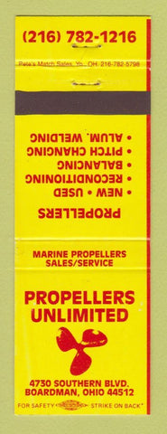 Matchbook Cover - Propellers Unlimited Boats Boardman OH